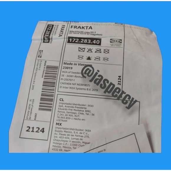 IKEA FRAKTA Ten (10) Large Blue Reusable Shopping Bag Laundry Tote Storage NWT - Picture 6 of 8